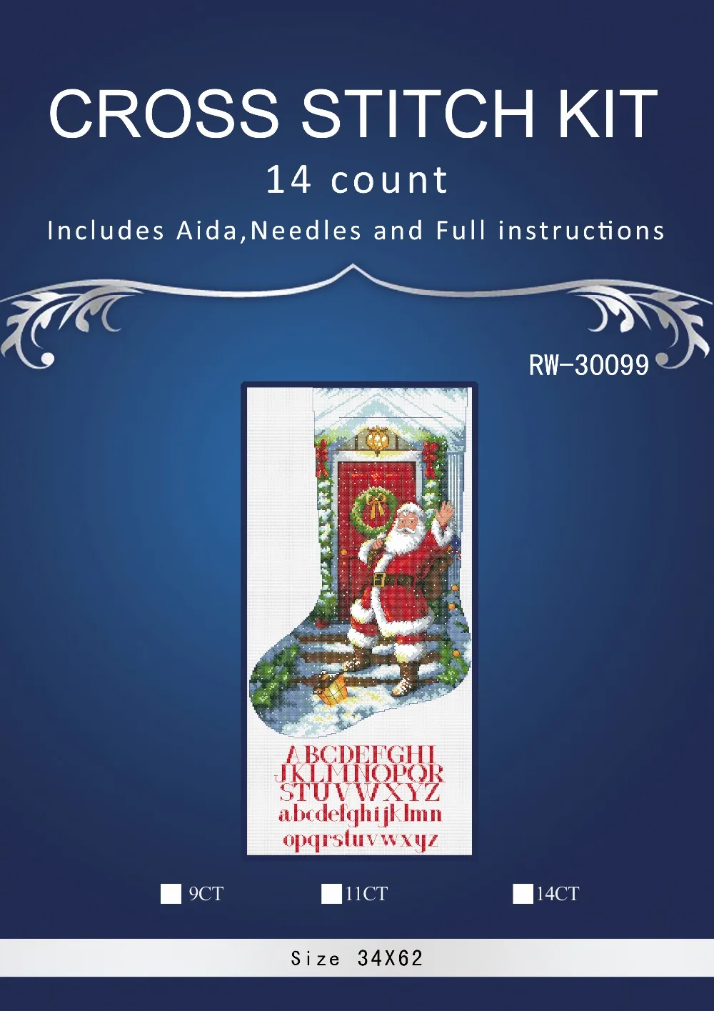 

Christmas Sock dim08901 Embroidery floss Counted Cross Stitch 14CT DIY Needlework Cross Stitch Kits For Embroidery a CrossCrafts