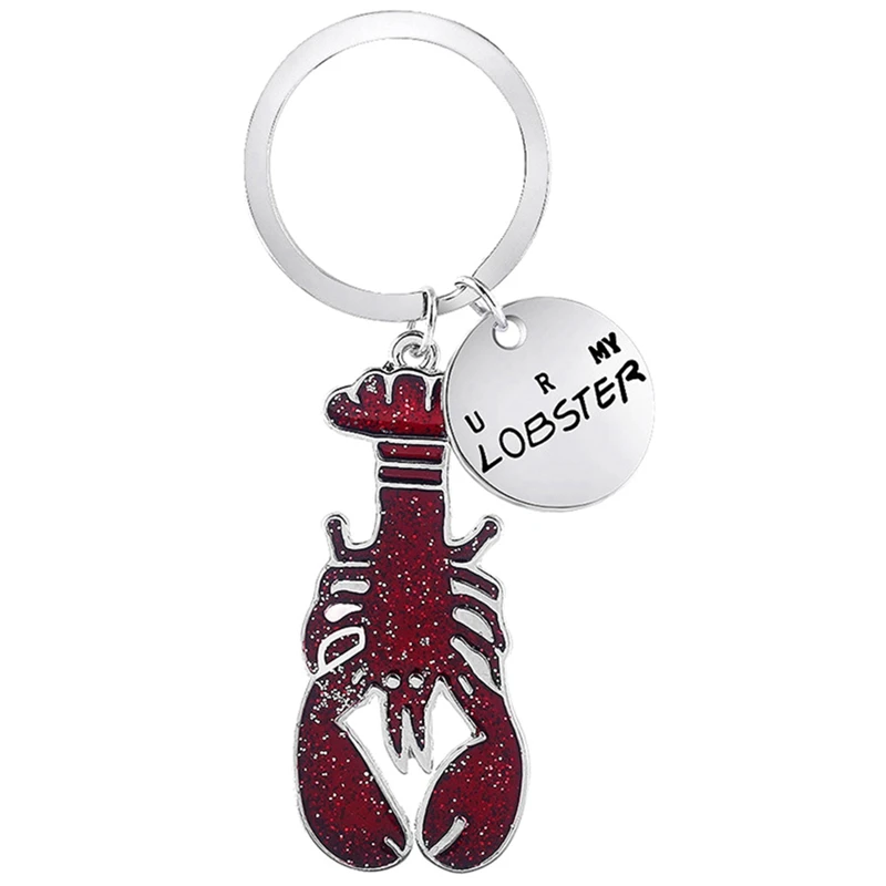 New You're My Lobster Keychain Red /Silver Lobster Pendant Key Chain