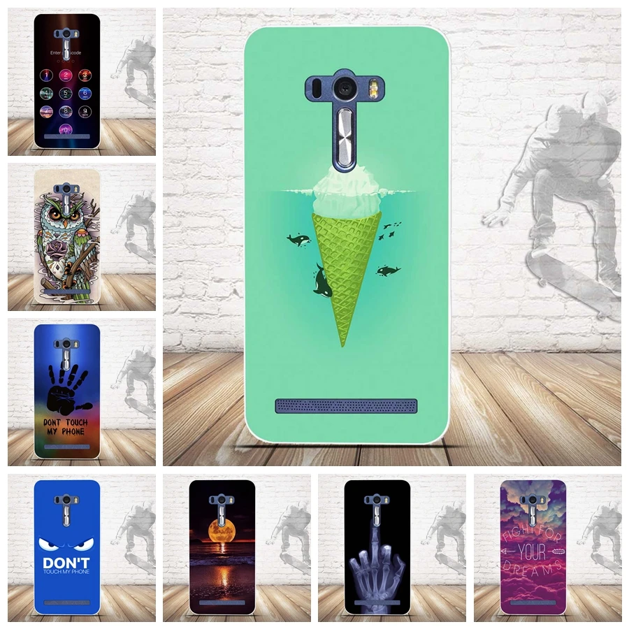 Новый мягкий силиконовый чехол для Asus Zenfone Selfie ZD551KL рельефная 3D-печать задняя