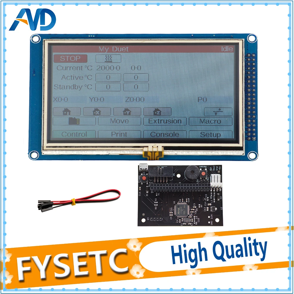 Цветной сенсорный экран 1/4 &quot5&quot 7 &quot+ контроллер PanelDue для DuetWifi