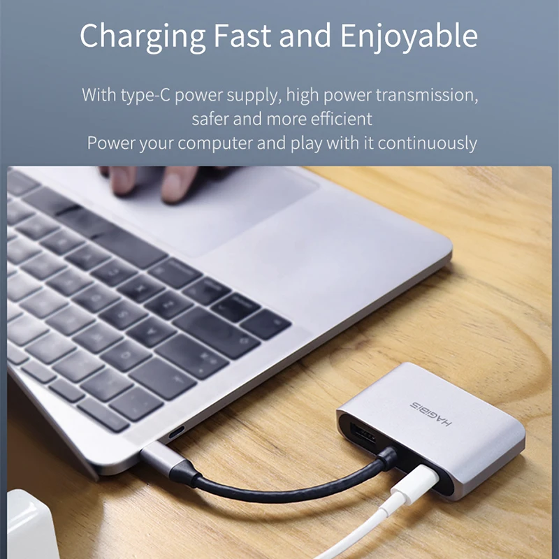 Hagibis USB C адаптер HDMI VGA Тип к 4 Thunderbolt 3 для samsung Galaxy S10/S9/S8 huawei Коврики 20/P30 Pro Кабель