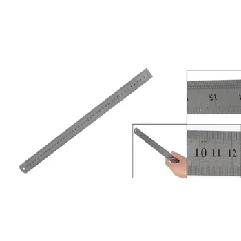 

Stainless Steel 16 Inch Straight Ruler Measuring Kit Metric 40cm