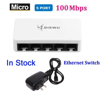 

5port Ethernet Switch Network switch 100Mbps Lan Hub switch lan adapter Micro switch hub ethernet 5 port Full or Half duplex
