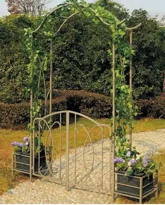 Садовая арка для скалолазания pergola Цветочная стойка железная Арка содержит держатель для цветочного горшка не содержит цветочный горшок и цветок - Цвет: 224x192x40cm