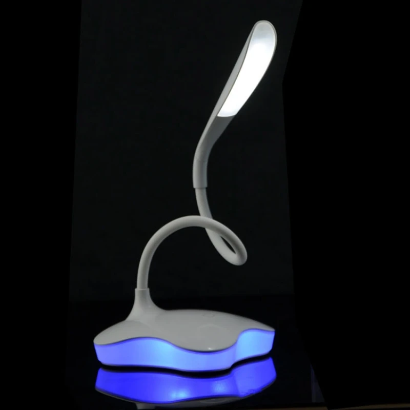 Светодиодная USB Сенсорная настольная лампа 3 уровня с регулируемой яркостью Современная декоративная Гибкая лампа офисный складной USB настольная лампа для чтения ночник