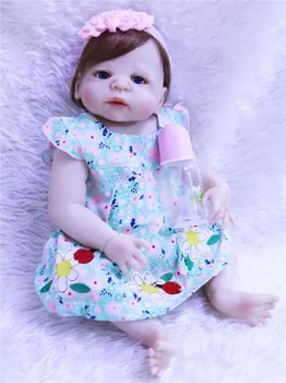 

NPK 23"Silicone Full Body Reborn Dolls 23'' Realistic Baby Dolls GIRL Fashion Kids Toy gift Bebes reborn menina bonecas