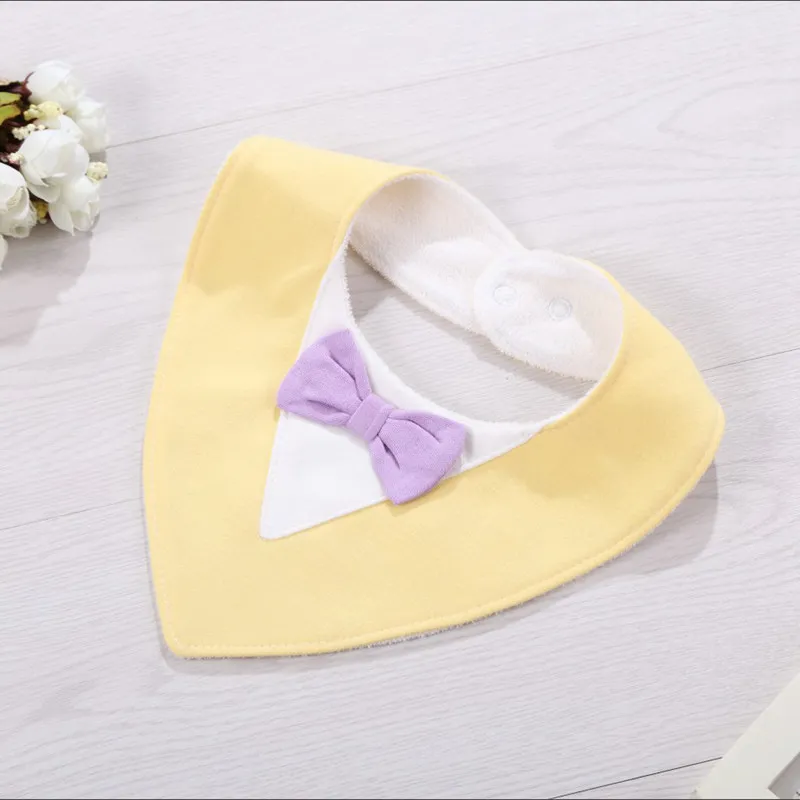 Нагрудники бандана для малышей, треугольный нагрудник для девочек и мальчиков, Хлопковое полотенце для кормления малышей - Цвет: Light Yellow