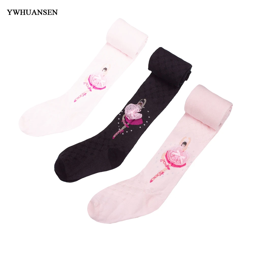 

YUHUANSEN 2018 Children's spring and autumn new Tights Girls Baby princess Ballet pantyhose Cartoon Breathable Cotton Tights