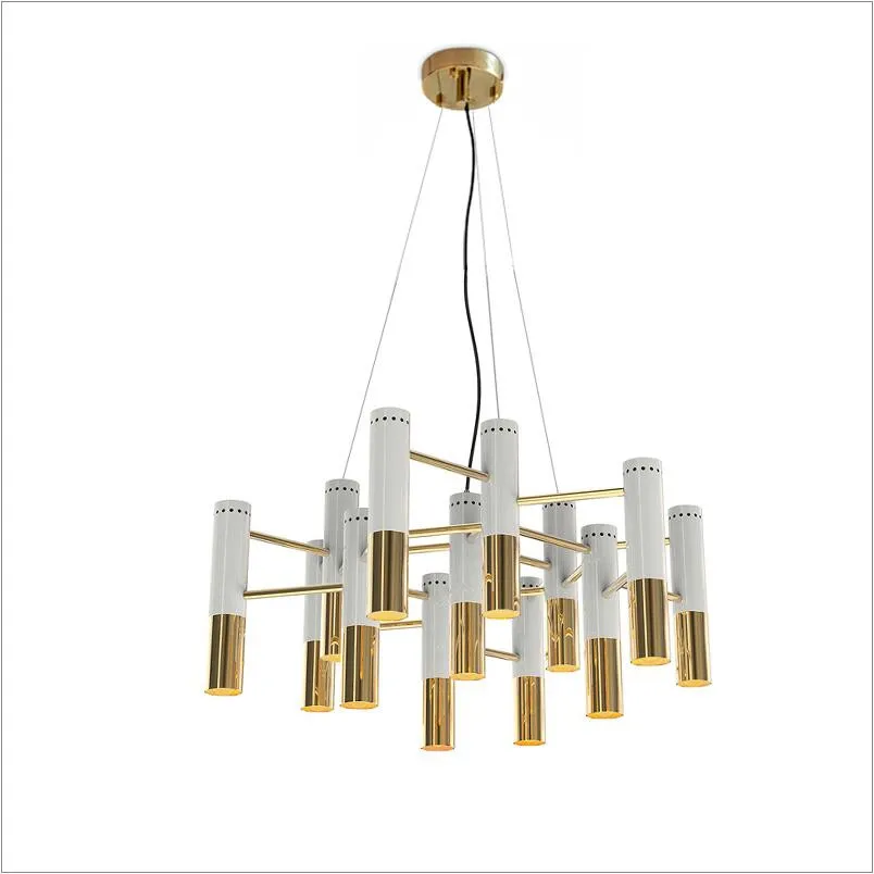 Светодиодный светильник с металлической трубкой Ike цвет черный/золотой|led pendant