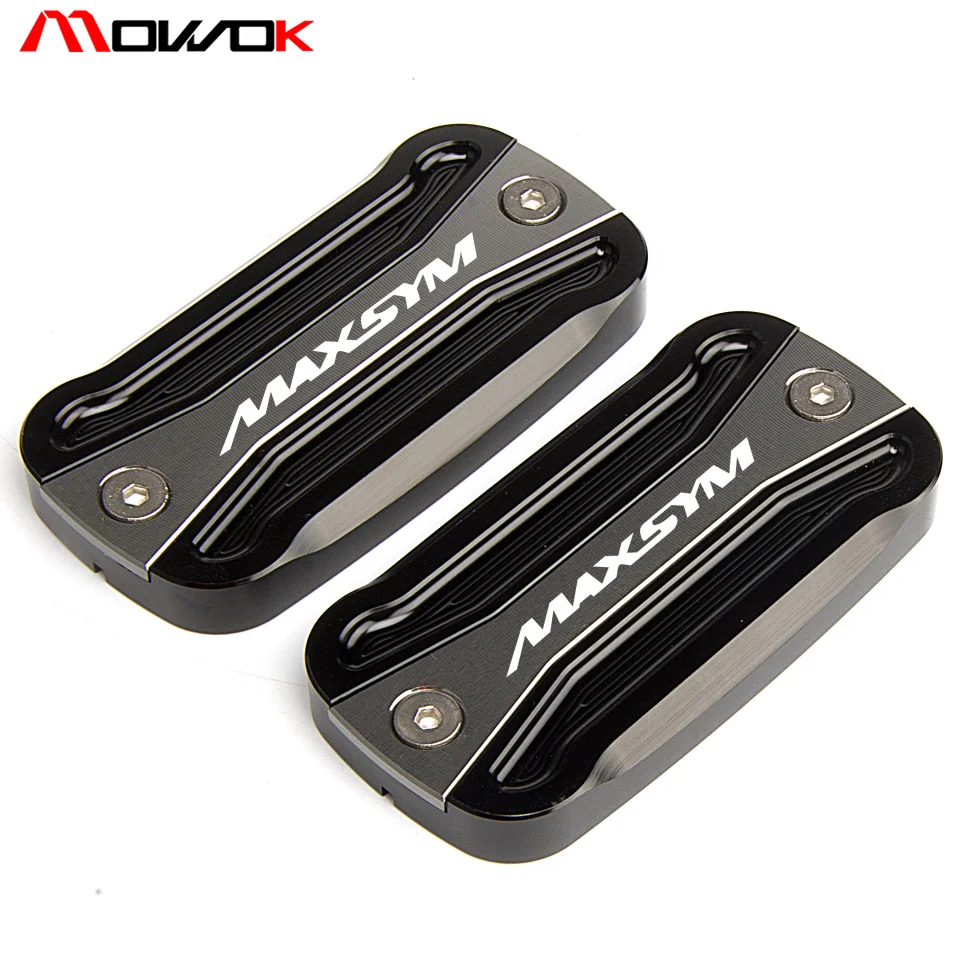 

One Pair Motorcycle CNC Front Brake Fluid Reservoir Cover Cap For KYMCO MAXSYM 400 400i 600 600i max sym