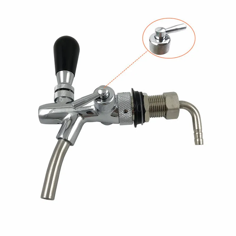 

2pcs New stainless steel draft beer faucet kegerator/ homebrew Flow Control Faucet Shank Tap Kit - Kegerator Draft Beer