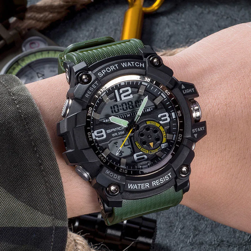 

Outdoor sports explosion models custom watch waterproof student electronic watch LED male watch sport watch