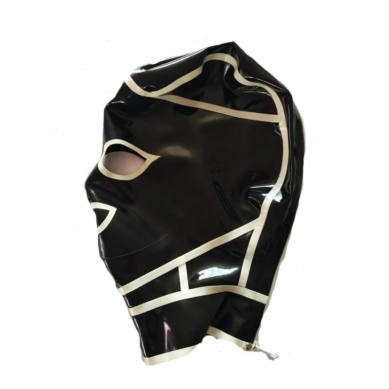

Latex 100% Rubber Unisex Unique Black and White Maske Size XXS-XXL