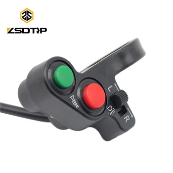 

ZSDTRP 12V Headlight Motorcycle Switches Scooter Handlebar Mount Signal Lamp Lights Horn for ON OFF Start Ignition Switch