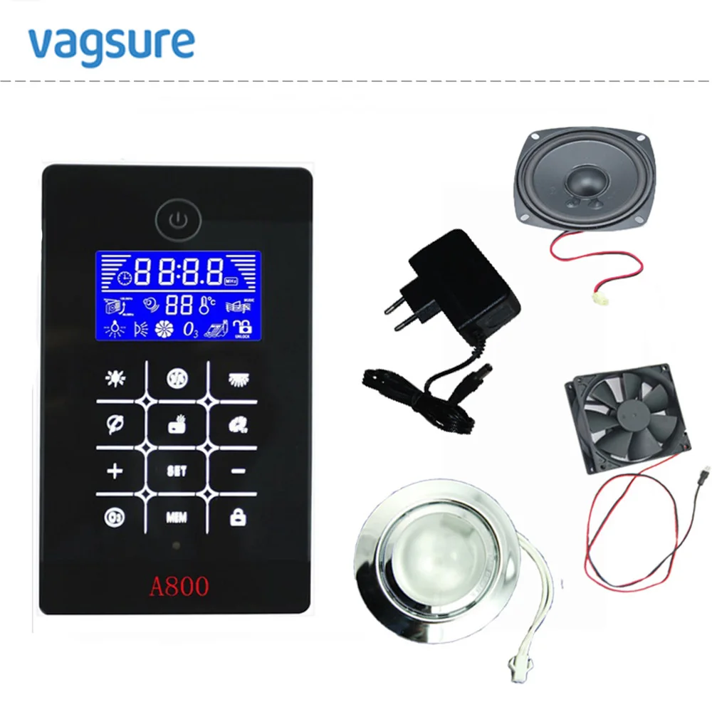 A800 AC 12V LCD display multi functional FM radio shower room control