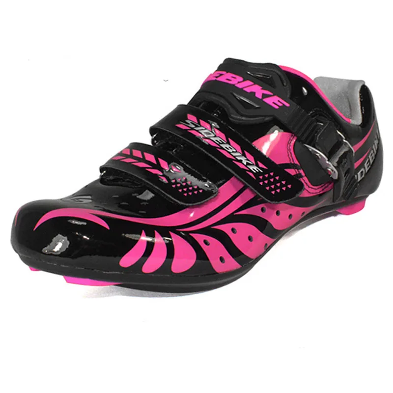 Sidebike Мужская обувь для шоссейного велоспорта из искусственной и сетчатой дышащей обуви для шоссейного велосипеда спортивная обувь/тапки Ciclismo - Цвет: Черный