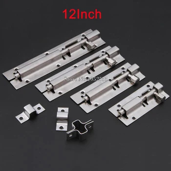 

High Quality 12Inches Stainless Steel Home Window Door Bolts Accessories Door Safety Burglarproof Lock Latches K198-7