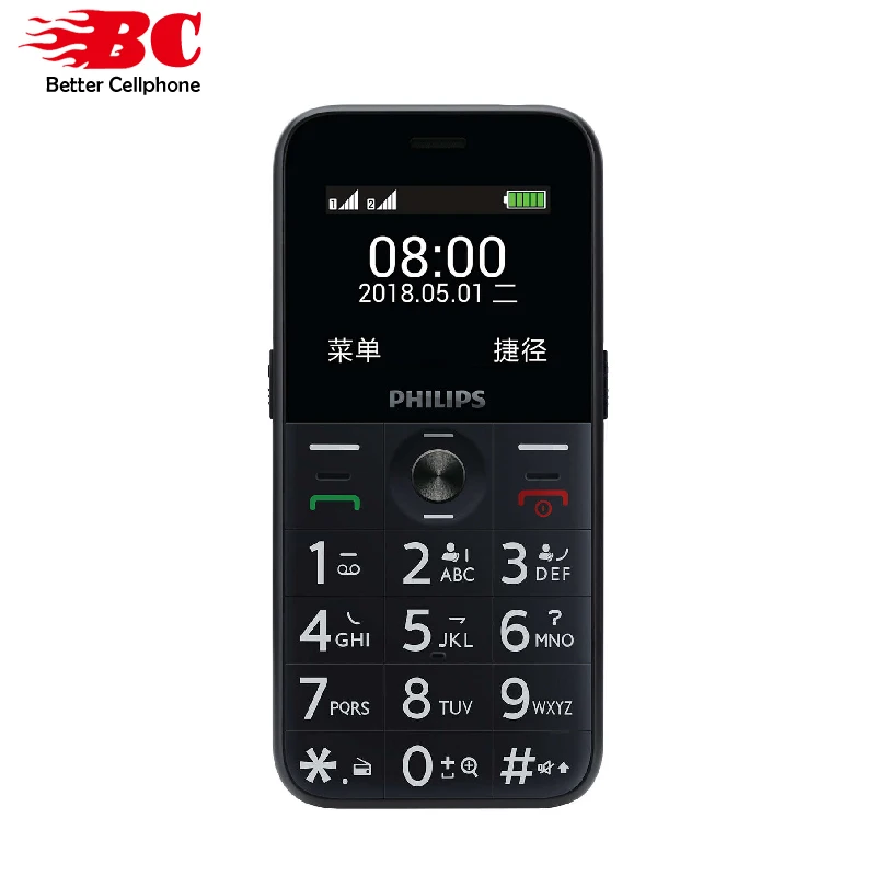 Оригинальный Philips E163K MTK6261 1 77 дюйма 1050 мАч батарея две sim карты 32 Мб + одна камера