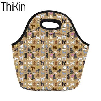 

THIKIN Neoprene Lunch Bags for Girls Thermal Lunch Box Bag Children Cooler Function Lunchbag Women Portable Picnic Bags Storage