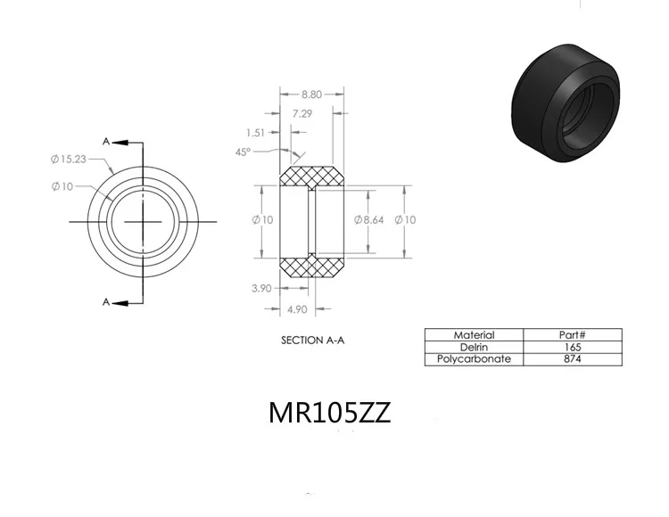 Части 3d принтера CNC Openbuilds пластиковые колеса POM MR105ZZ 625ZZ v-слот подшипник диаметр 5 мм пассивная круглая Шестерня Perlin колеса шкив