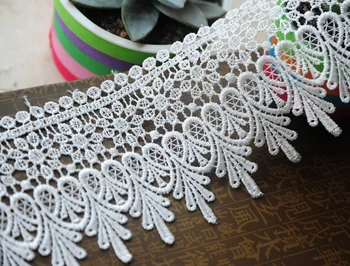 

White water soluble lace 15yd/lot 11cm Hollow embroidery Lace trim Ribbon Diy Handmade accessories Sewing Accessories tape