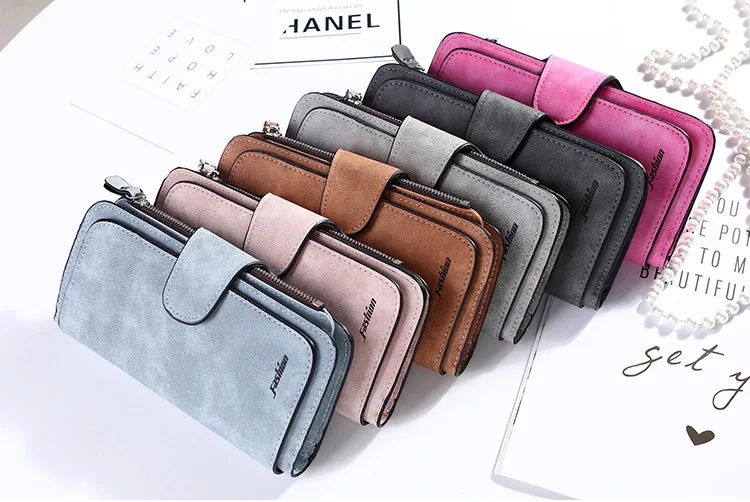 Brand Wallet Women Scrub Leather Lady Purses High Quality New Ladies Clutch Long Female simple fashion | Багаж и сумки