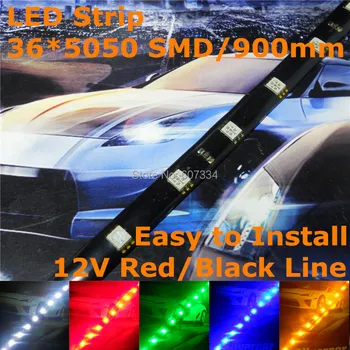 

Stock Shipping New 12V CE Car LED Decoration Soft Strip 900mm(36*5050 SMD) For Out/In Door Signal Atmosphere Light