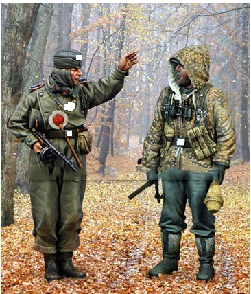 

1/35 Scale Unpainted Resin Figure Gendarmerie and grenadier 2 figures collection figure