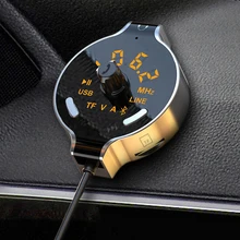 Беспроводной автомобиля FM передатчик Bluetooth Car Kit громкой связи MP3 плеер Батарея Напряжение Дисплей Поддержка двойной AUX кабель USB
