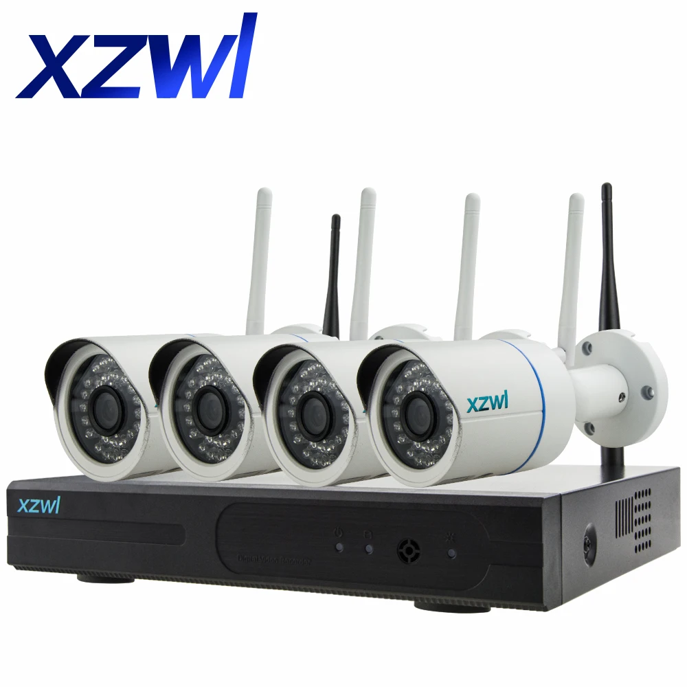 720 P HD Беспроводной CCTV Системы 4CH NVR сети ip Камера инфракрасный Ночное видение пуля