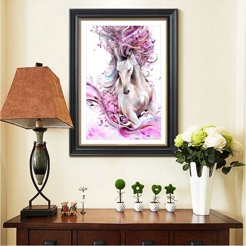 Horse 5D 0*30cm Diamond Embroidery Painting DIY Cross Stitch Craft Kit Tool Home Decor