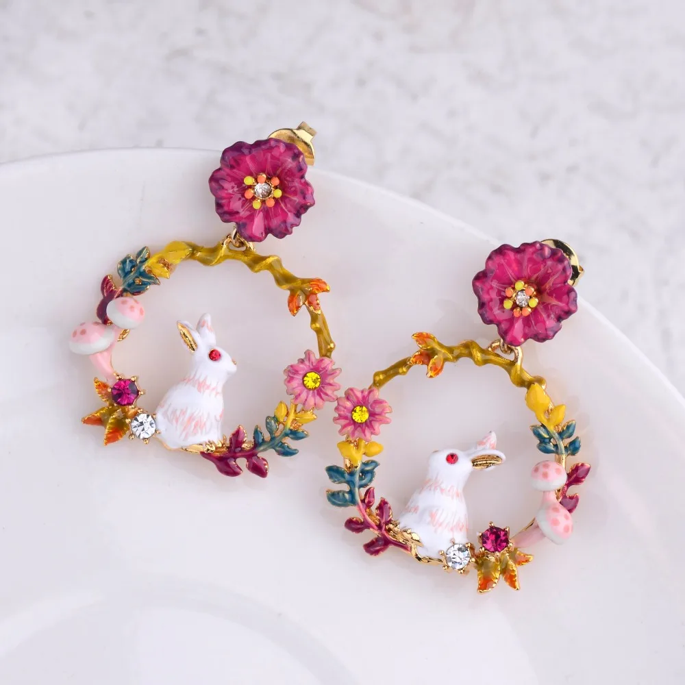 

2018 New Arrival Colour Rabbit Lovely Earrings Women Summer Earrings