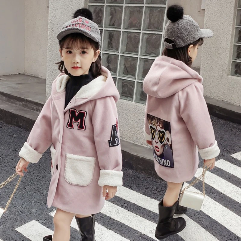 

Anlencool 2018 high quality children's wear, new girls, winter clothes, thickening the children's coat 4-12 years girls jackets