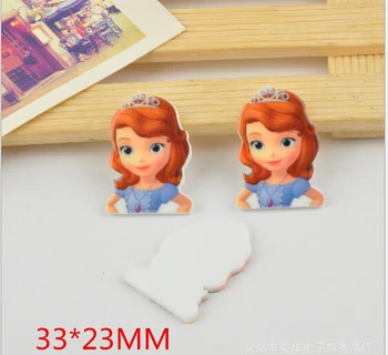 

30pcs Flatback Resin cartoon sofia princess Character Planar Resin DIY Craft Accessories B-124