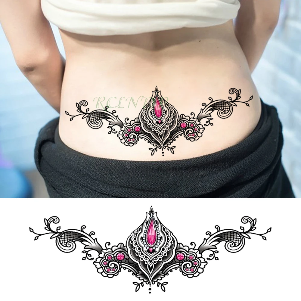 

Waterproof Temporary Tattoo Sticker Diamond Crystal Sexy Fake Tatoo Flash Tatto Breast Chest Waist tattoos for women girl men