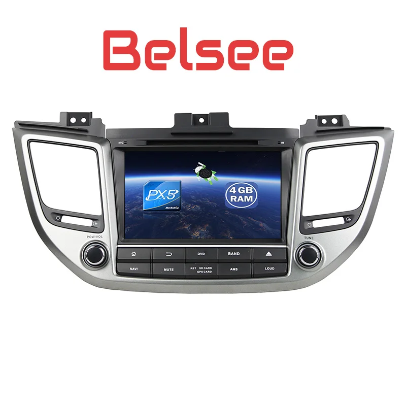 Best Belsee for Hyundai IX35 Tucson 2015-2017 8" IPS Screen Android 8.0 2 Din Car Radio Stereo GPS Navigation Headunit WiFi Bluetooth 3