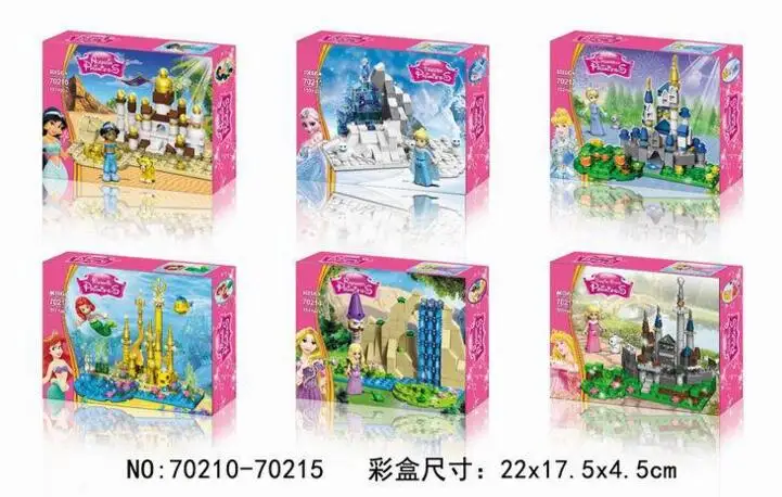 Decool 70210-70215 Friends Series Princess Mermaid/Aladdin lamp/Cinderella Building Block Bricks Compatible With LEPIN original aladdin and the magic lamp action figures toy aladdin jasmine princess model doll