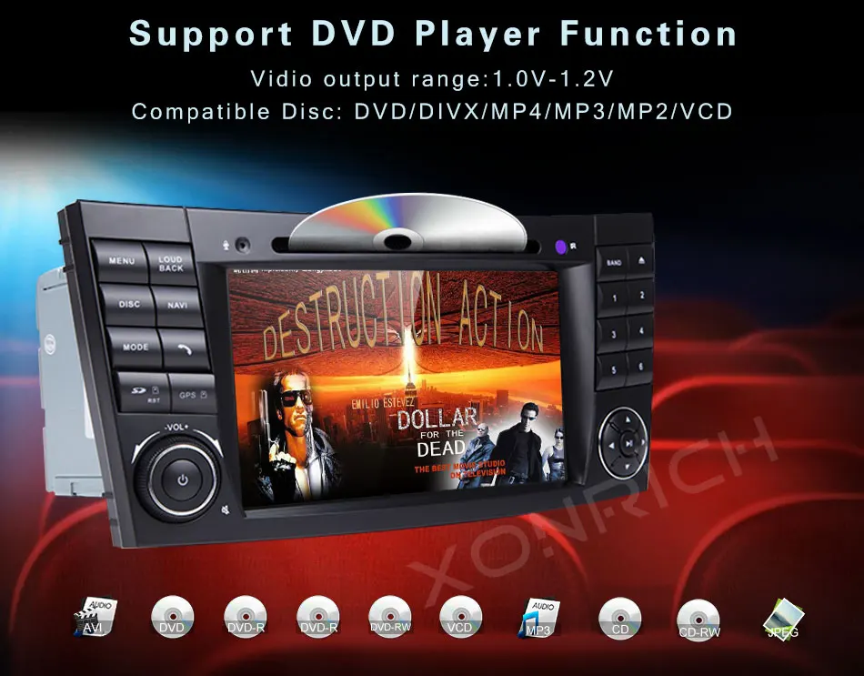 Clearance 2 Din AutoRadio Car DVD Player For Mercedes W211 CLS W219 W463 CLK W209 E320 E300 55 E200 E220 E240 E350 E280 Multimedia Stereo 11