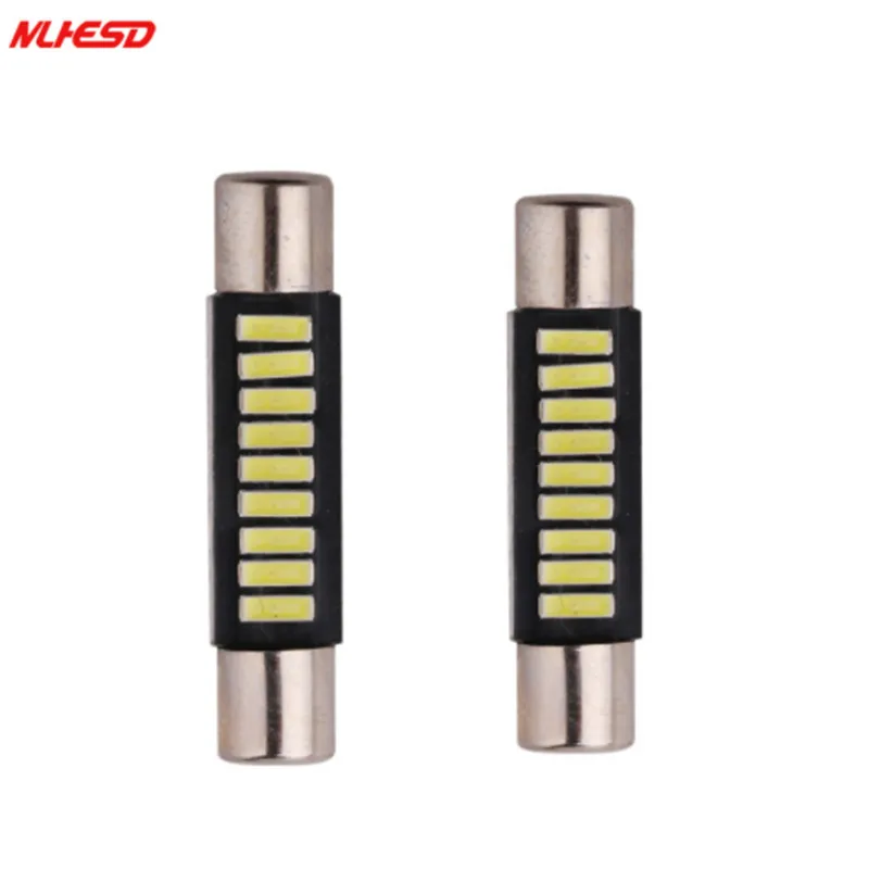 

2pcs 100 Lumens Xenon White 28MM 31MM 12V LED Festoon Light 4014 9-SMD Sun Visor Vanity Mirror LED Bulbs for Vehicle