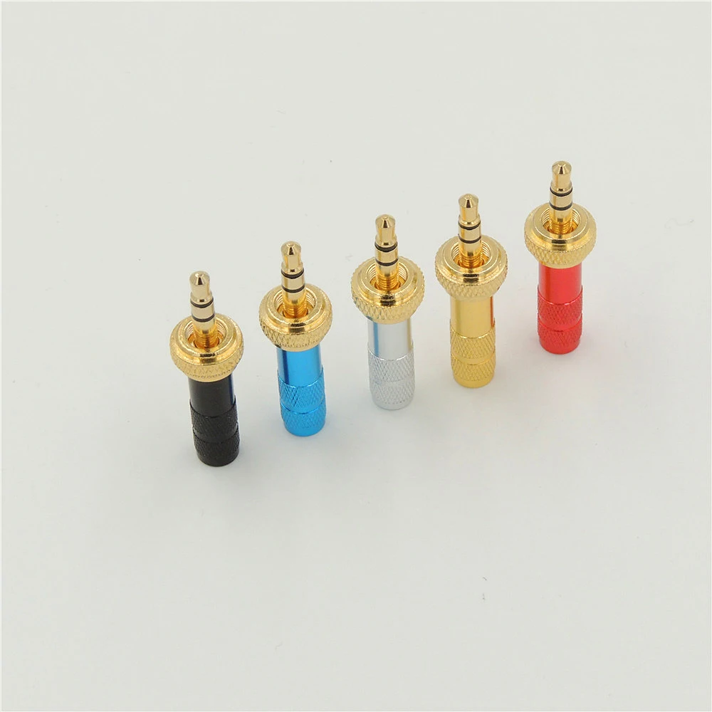 Gold 3 5mm 3 Pole Stereo Male Jack Plug Connector Solder Part For Repair Headphone Cable Audio
