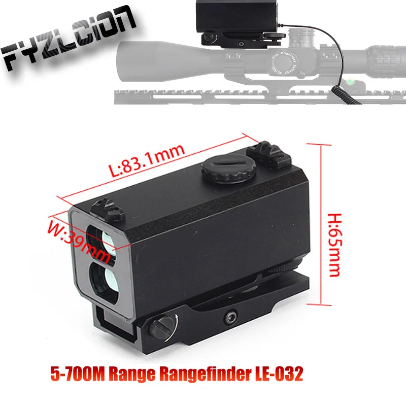 

5-700M Mini Laser Rangefinders LE-032 Tactical Hunting Rifle Scope Sight with Picatinny Weaver Rail Mount Color OLED Display