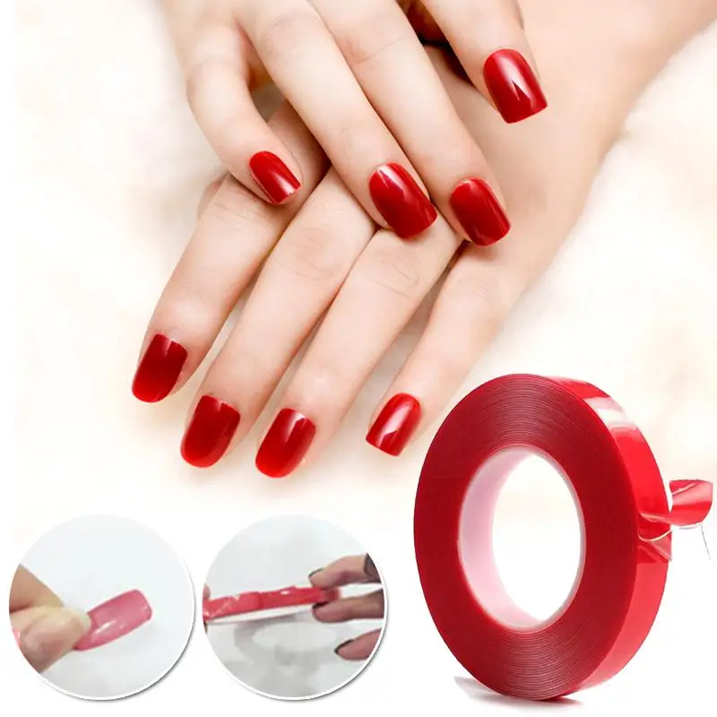 

Double Sided Adhesive tape Transparent Heat Resistant Use 6/8/10mmx3m Nail Art