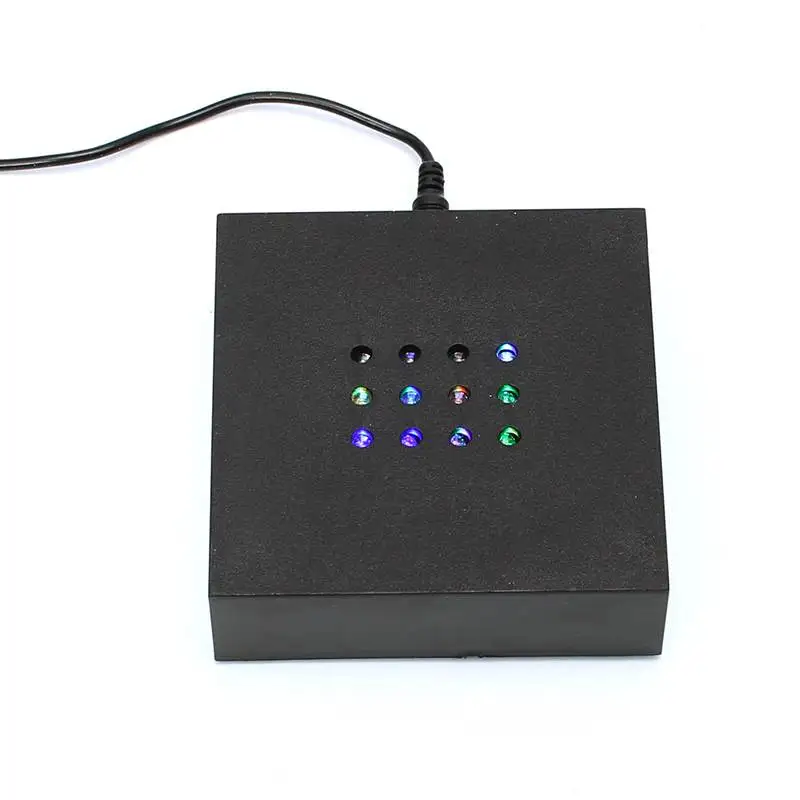 

12 LED Crafts Crystal Square Display Lamp Bases Stand 3D Light Lamp Base Lamp Holder Plastic DC4.5V