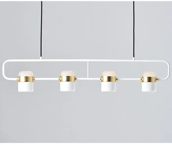 

Modern minimalist bar restaurant multi-head molecular rotating pendant lamps Nordic bedroom bedside metal pendant lights M