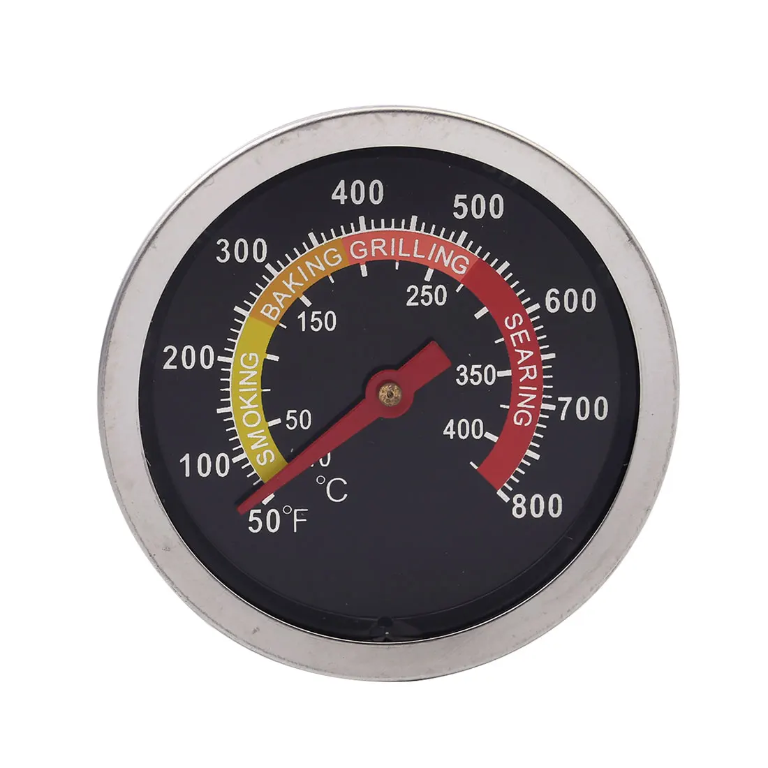 

BBQ Smoker Grill Thermometer Stainless Steel emperature Gauge 50-800 Degrees Fahrenheit 10-400 Degrees Celsius
