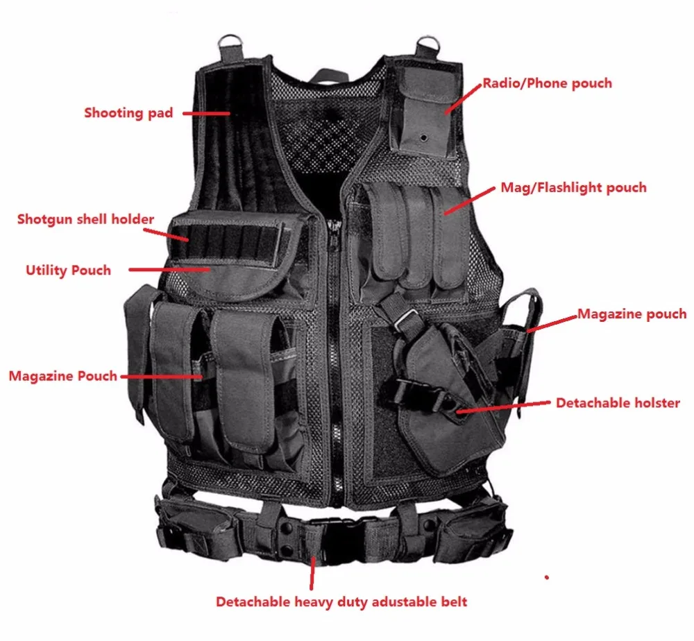 Полицейский военный тактический жилет Wargame Body Armor спортивная одежда Molle штурмовой страйкбол Пейнтбол Перевозчик Strike жилет с кобурой