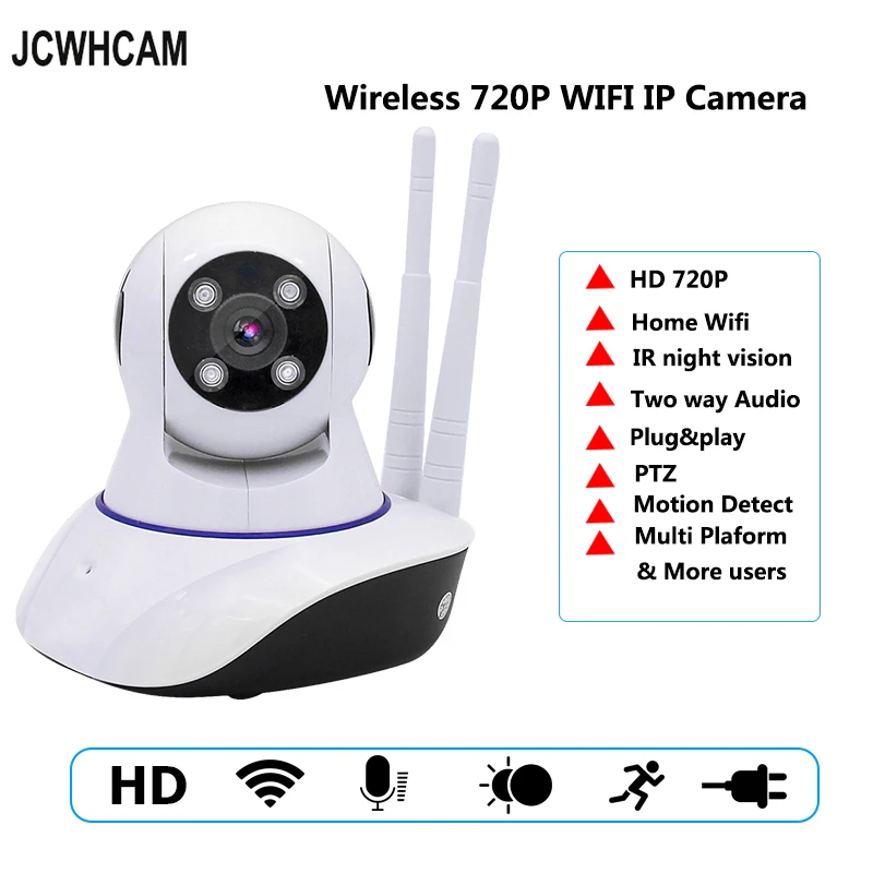 JCWHCAM IP камера беспроводная 720P безопасности WiFi 2MP наблюдения младенца подключение