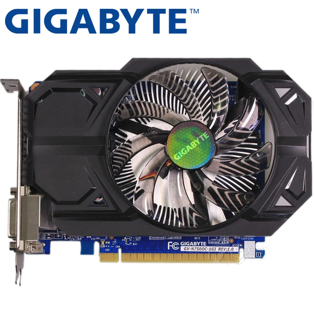 Видеокарта GIGABYTE GTX750 1 ГБ 128 бит GDDR5, видеокарты для nVIDIA Geforce, оригинальная Видеокарта GTX 750 DVI HDMI, используемая карта VGA