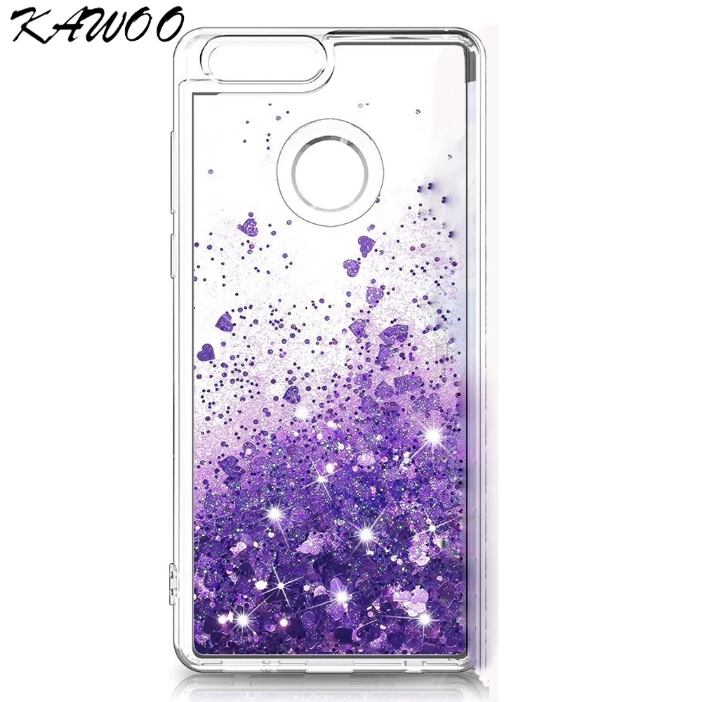 Shiny Bling Liquid Dynamic Quicksand Clear Soft Case Cover For Huawei P Smart Sparkly Crystal Liquid Silicone Case For Enjoy 7S (1)