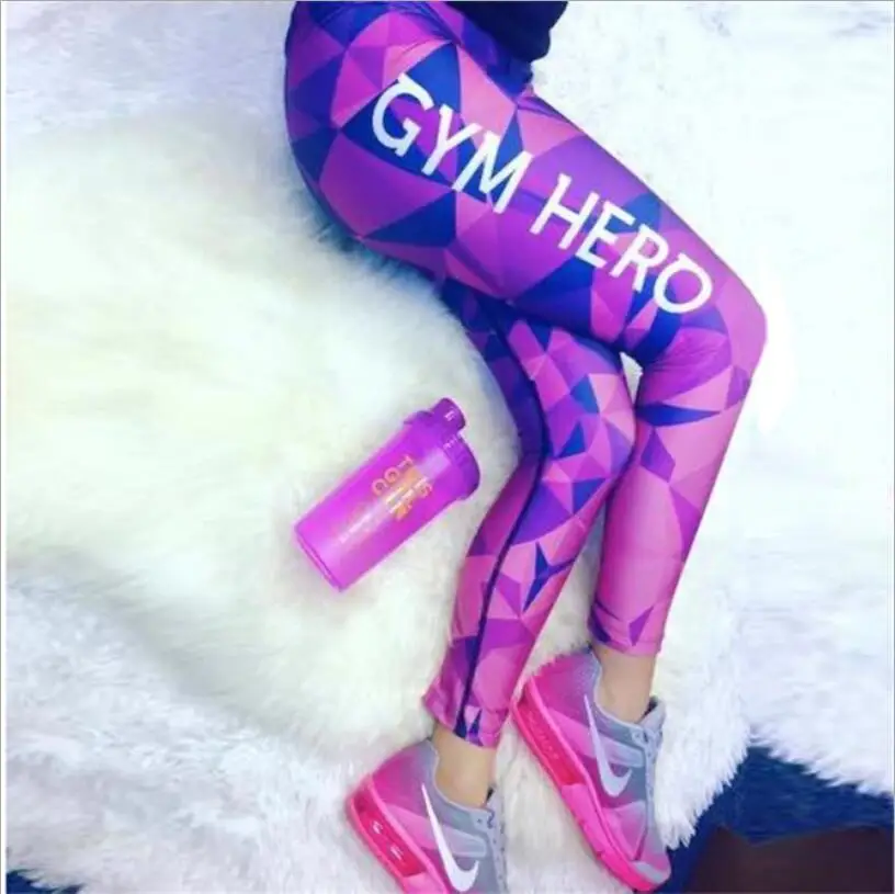 

Harajuku 3D wing leggings for women 2018 push up sporting fitness legging athleisure bodybuilding sexy women's pants purple